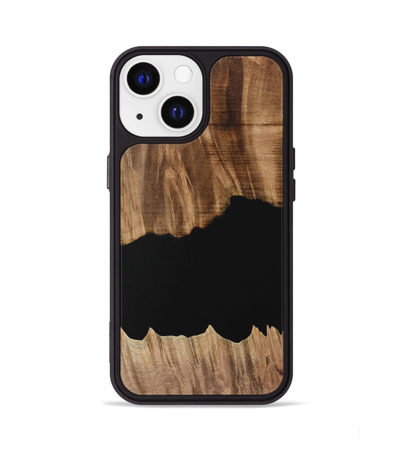 iPhone 13 Wood Phone Case - Franny (Pure Black, 731051)