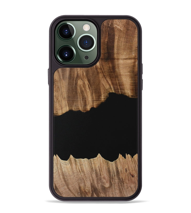 iPhone 13 Pro Max Wood Phone Case - Franny (Pure Black, 731051)