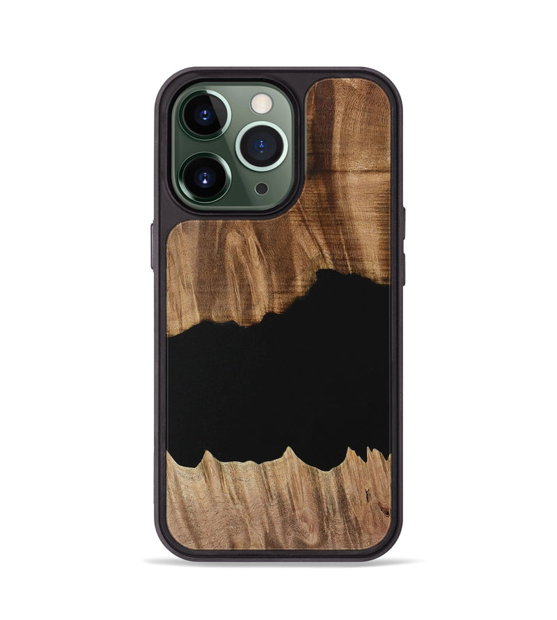 iPhone 13 Pro Wood Phone Case - Franny (Pure Black, 731051)