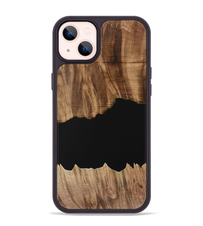 iPhone 14 Plus Wood Phone Case - Franny (Pure Black, 731051)