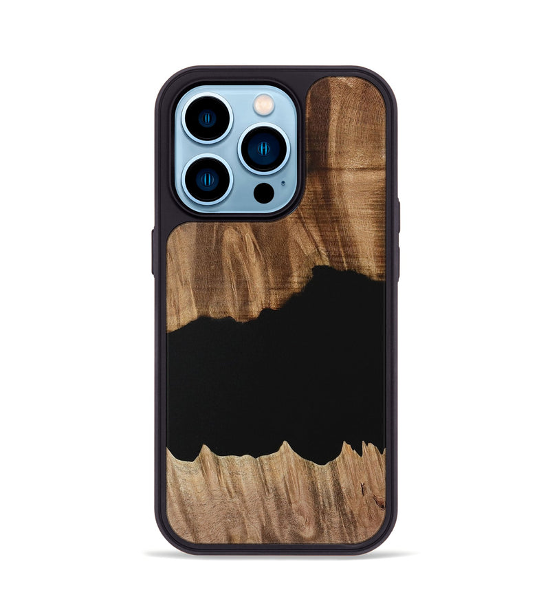 iPhone 14 Pro Wood Phone Case - Franny (Pure Black, 731051)