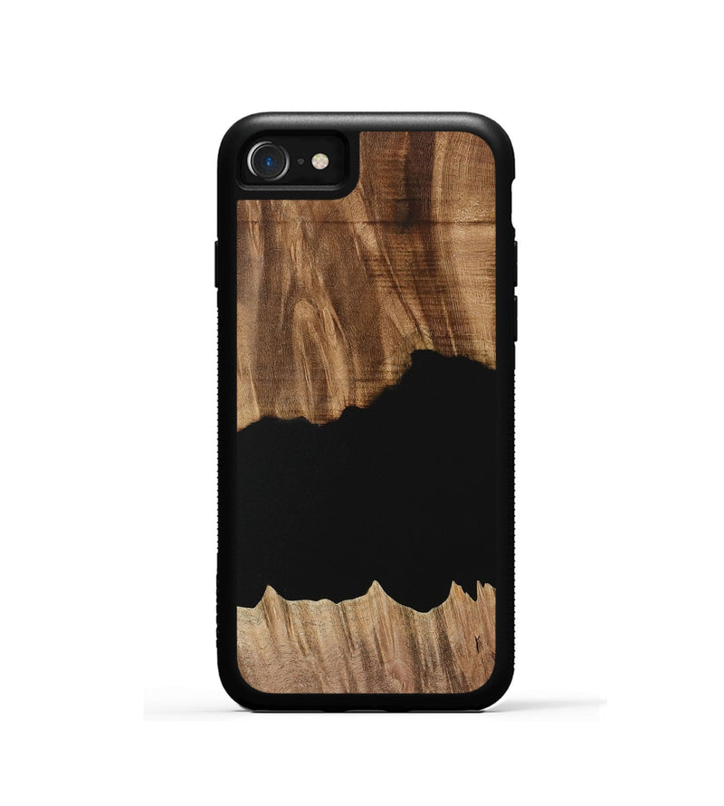 iPhone SE Wood Phone Case - Franny (Pure Black, 731051)