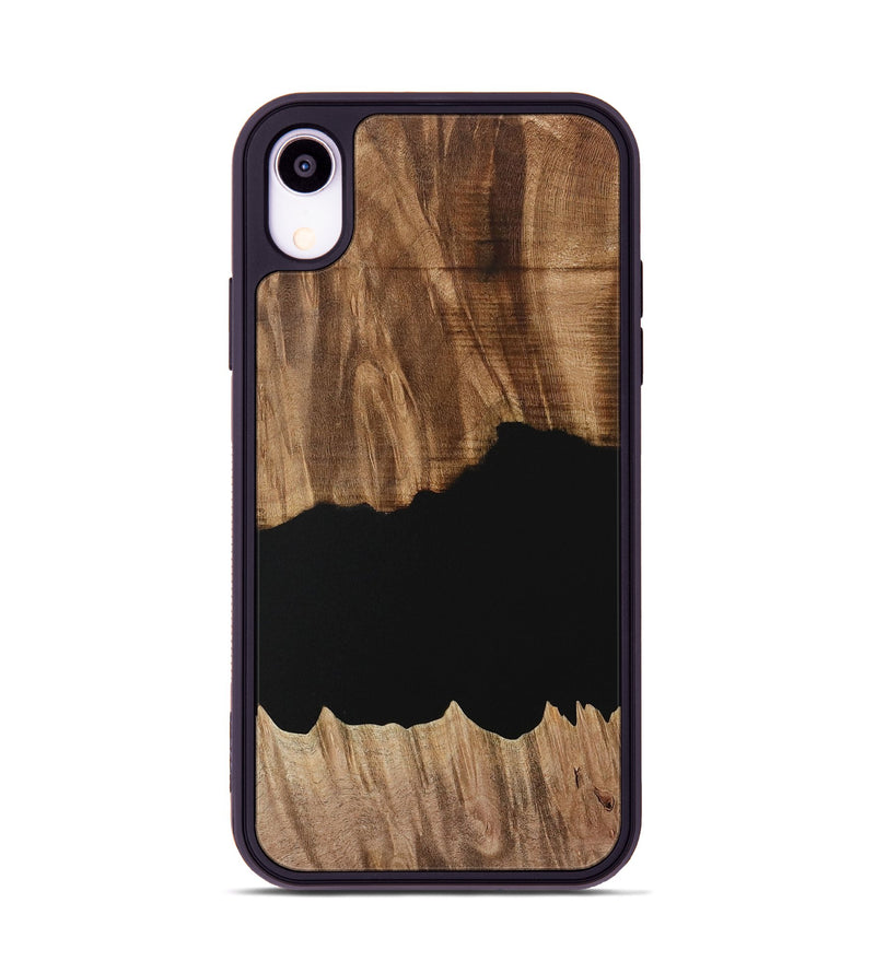 iPhone Xr Wood Phone Case - Franny (Pure Black, 731051)