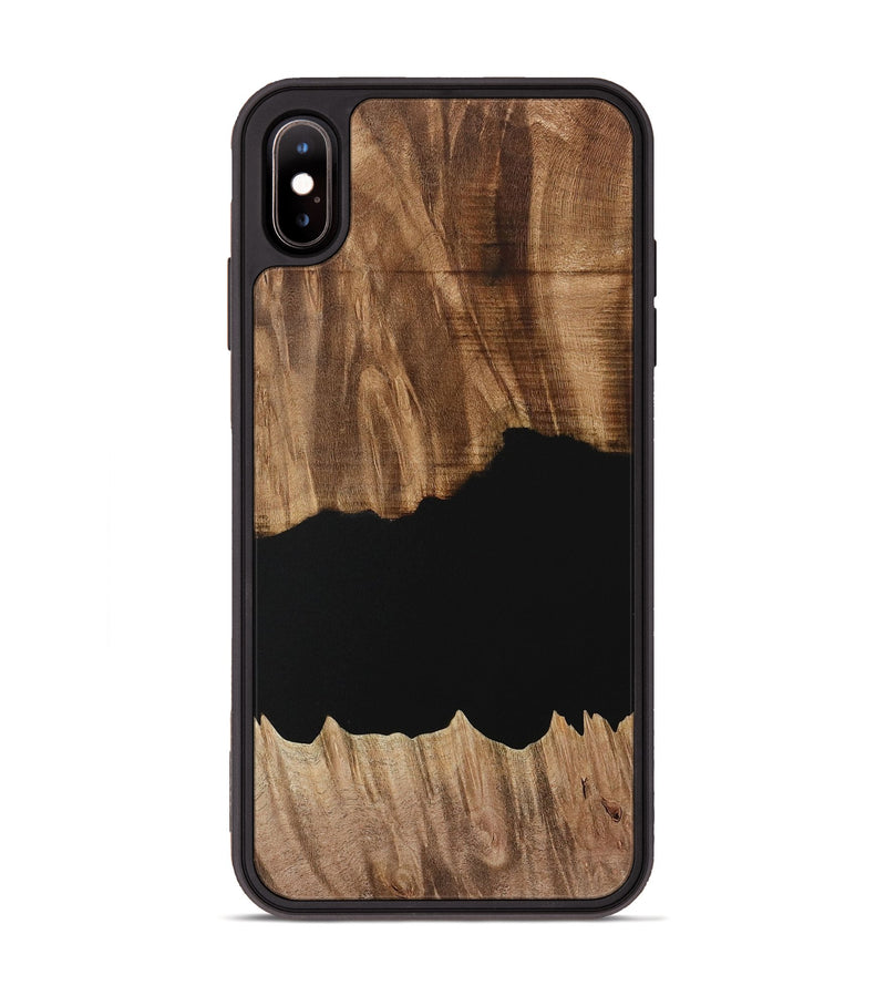 iPhone Xs Max Wood Phone Case - Franny (Pure Black, 731051)