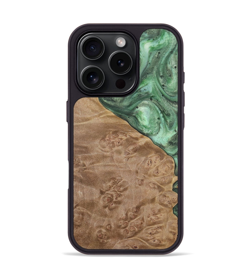 iPhone 16 Pro Wood Phone Case - Giovani (Green, 731052)