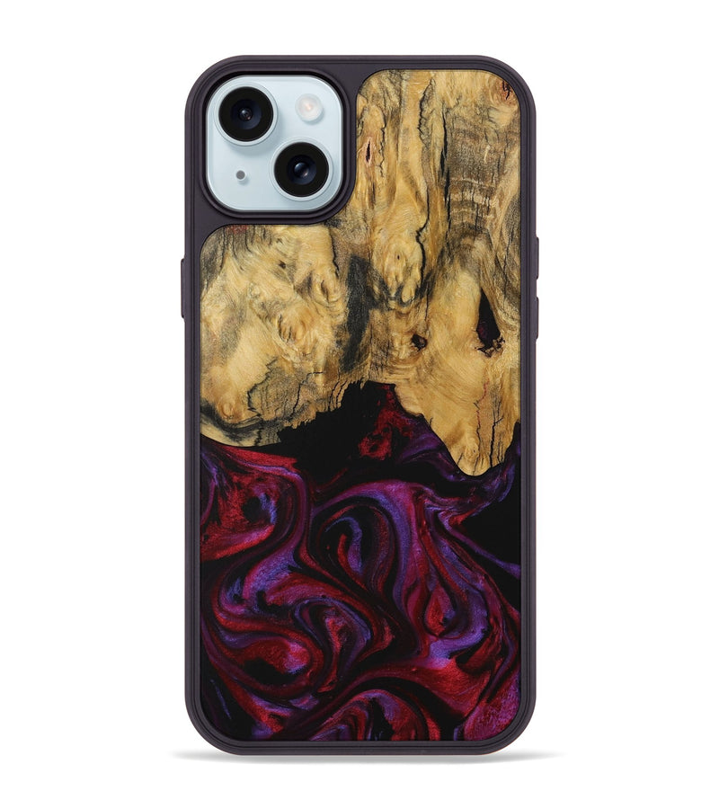 iPhone 15 Plus Wood Phone Case - Joanna (Purple, 731053)