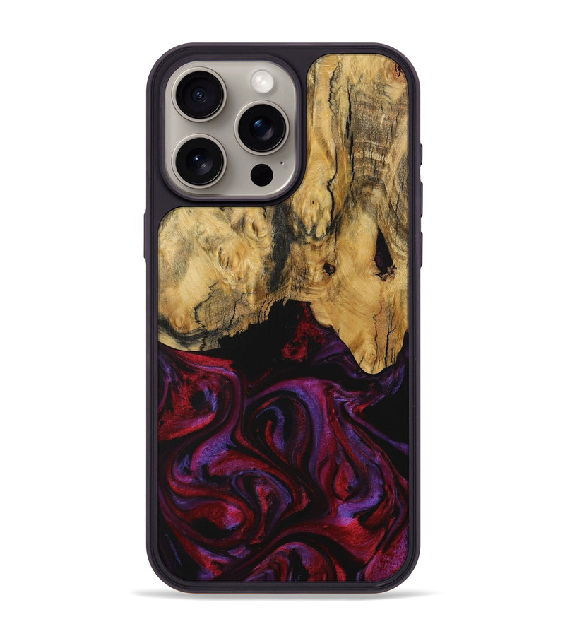 iPhone 15 Pro Max Wood Phone Case - Joanna (Purple, 731053)