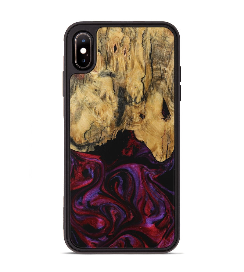 iPhone Xs Max Wood Phone Case - Joanna (Purple, 731053)