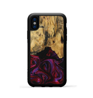 iPhone Xs Wood Phone Case - Joanna (Purple, 731053)