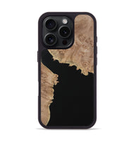 iPhone 16 Pro Wood Phone Case - Hakim (Pure Black, 731057)