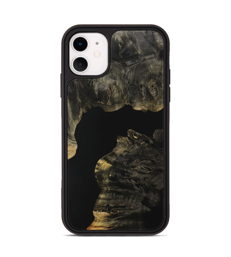 iPhone 11 Wood Phone Case - Kaley (Pure Black, 731066)