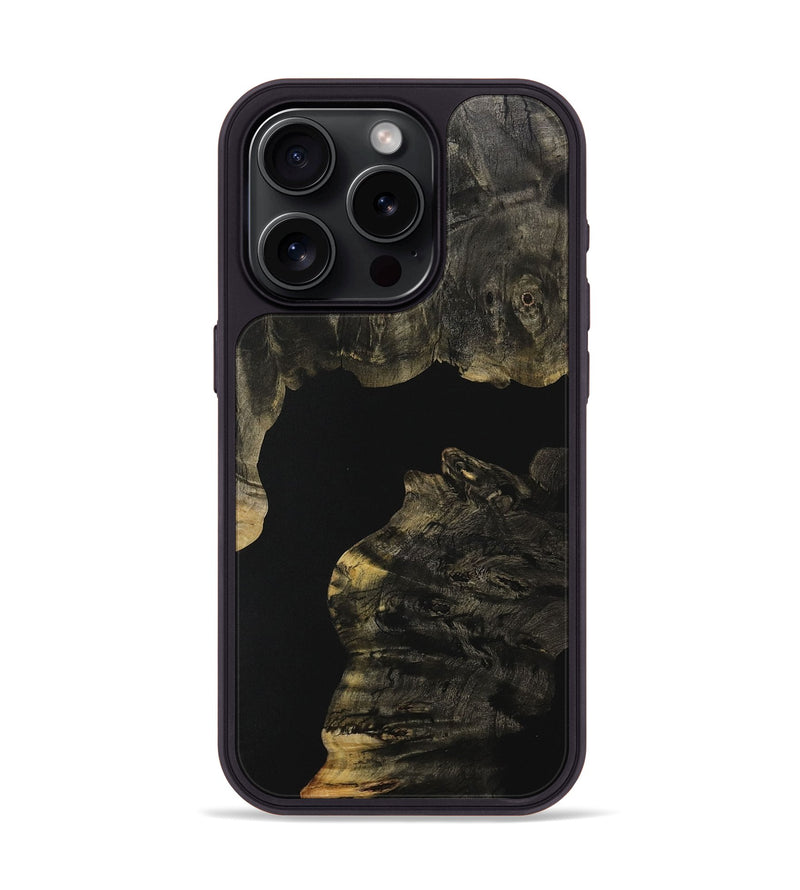 iPhone 15 Pro Wood Phone Case - Kaley (Pure Black, 731066)