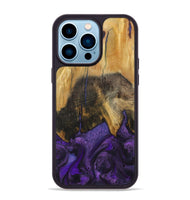 iPhone 14 Pro Max Wood Phone Case - Cristi (Purple, 731068)