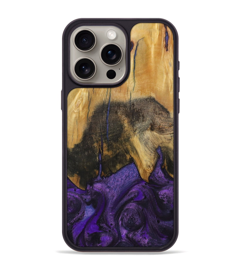 iPhone 15 Pro Max Wood Phone Case - Cristi (Purple, 731068)