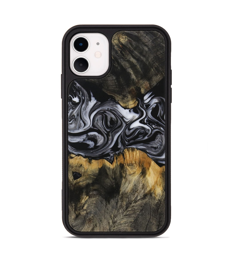 iPhone 11 Wood Phone Case - Beryle (Black & White, 731070)