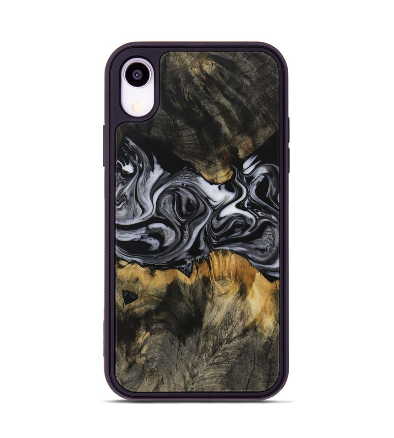 iPhone Xr Wood Phone Case - Beryle (Black & White, 731070)