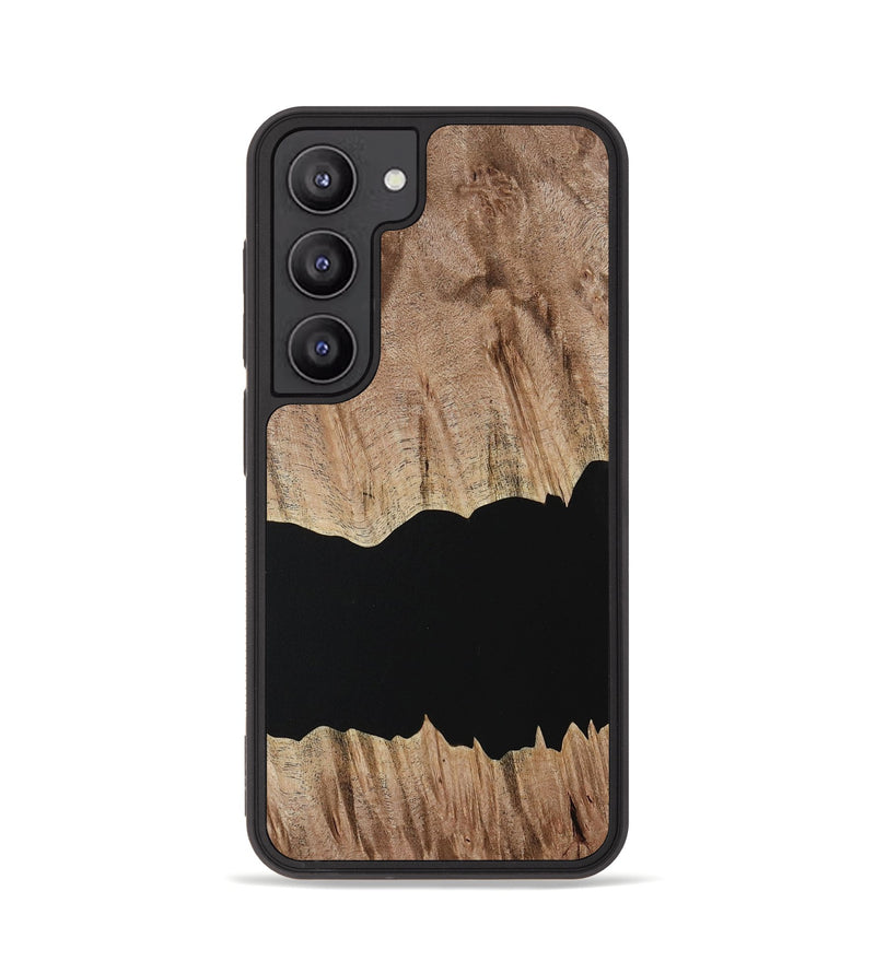 Galaxy S23 Wood Phone Case - Randee (Pure Black, 731093)