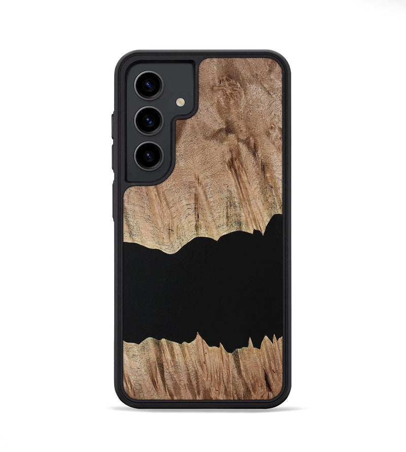 Galaxy S24 Wood Phone Case - Randee (Pure Black, 731093)