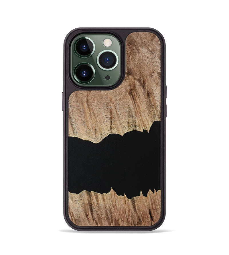 iPhone 13 Pro Wood Phone Case - Randee (Pure Black, 731093)