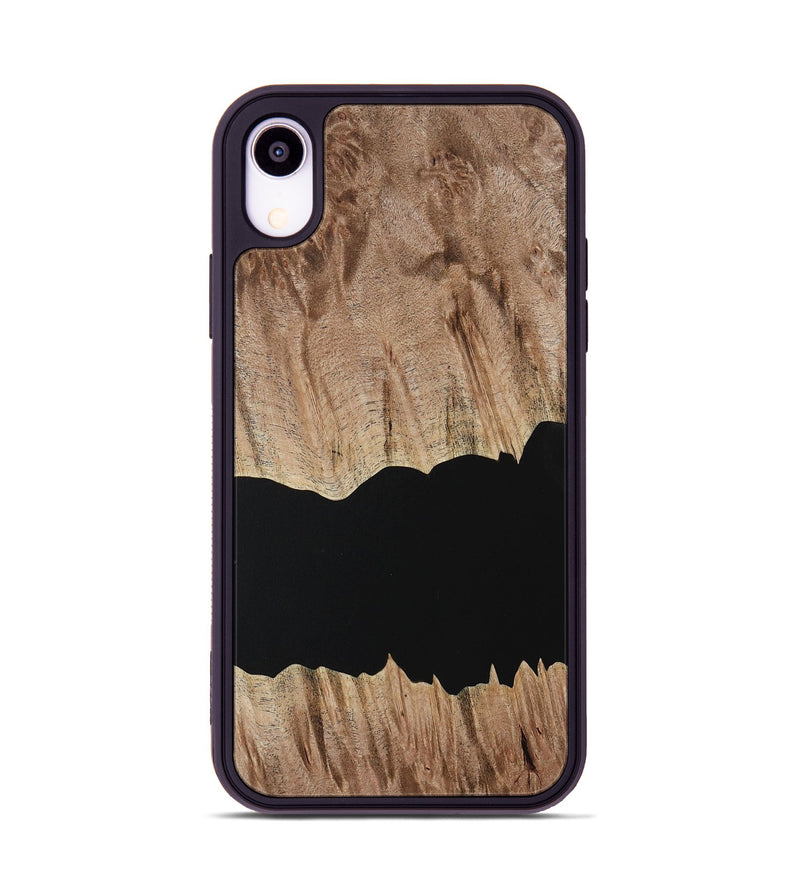 iPhone Xr Wood Phone Case - Randee (Pure Black, 731093)