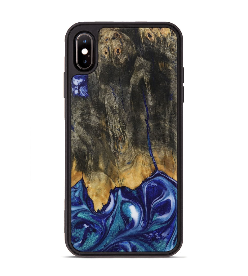 iPhone Xs Max Wood Phone Case - Freek (Blue, 731096)