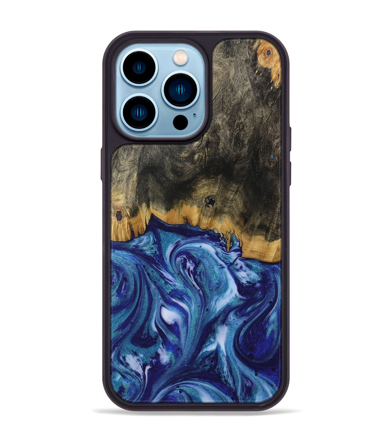 iPhone 14 Pro Max Wood Phone Case - Verlyn (Blue, 731100)