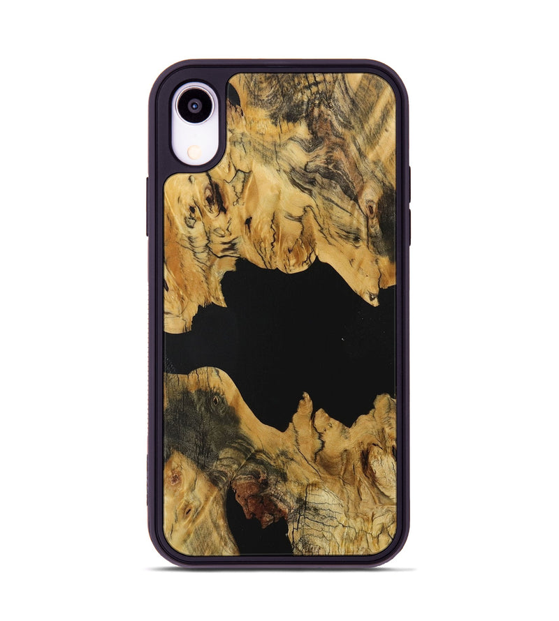 iPhone Xr Wood Phone Case - Fima (Pure Black, 731142)