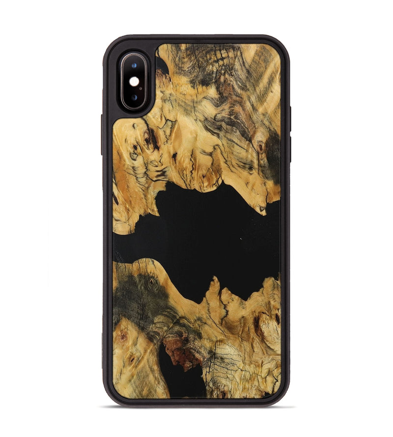 iPhone Xs Max Wood Phone Case - Fima (Pure Black, 731142)