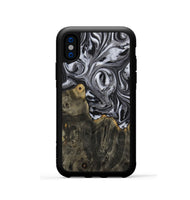 iPhone Xs Wood Phone Case - Ayaz (Black & White, 731177)