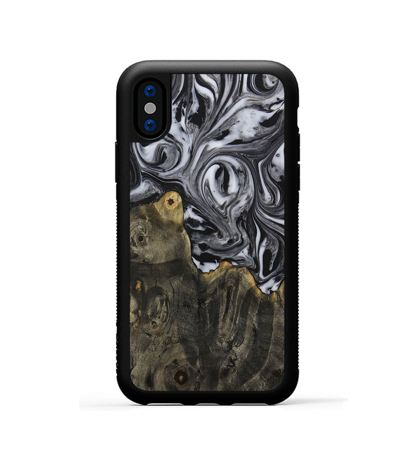 iPhone Xs Wood Phone Case - Ayaz (Black & White, 731177)