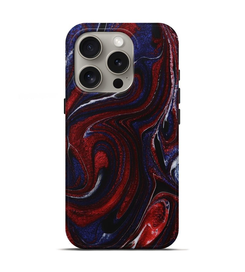 iPhone 16 Pro ResinArt Live Edge Phone Case - Skyler (Red, 731205)