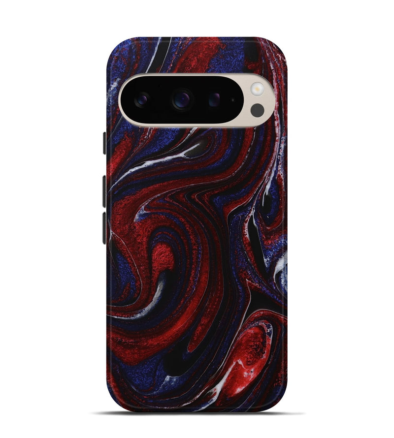 Pixel 9 ResinArt Live Edge Phone Case - Skyler (Red, 731205)