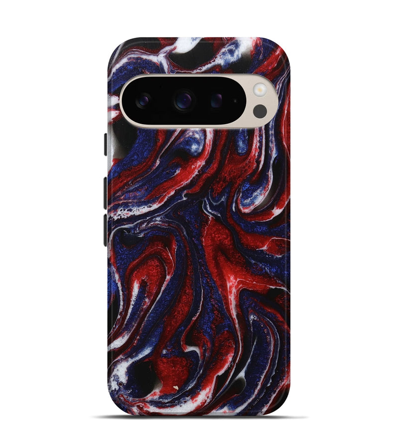 Pixel 9 ResinArt Live Edge Phone Case - Iseabal (Red, 731206)