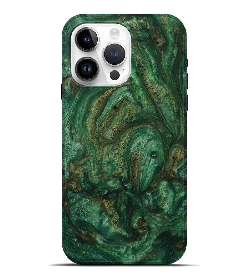 iPhone 15 Pro Max ResinArt Live Edge Phone Case - Lonneke (Green, 731210)