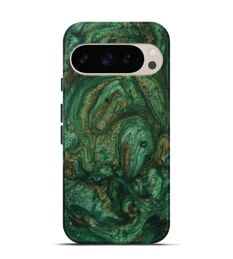 Pixel 9 ResinArt Live Edge Phone Case - Lonneke (Green, 731210)