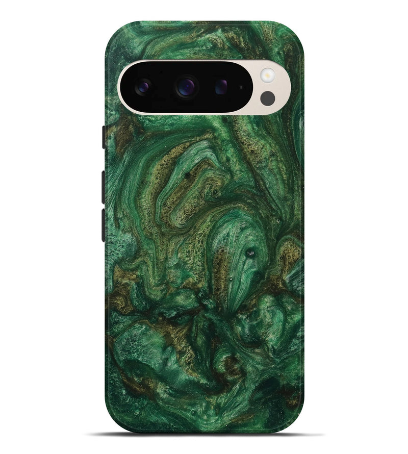 Pixel 9 Pro XL ResinArt Live Edge Phone Case - Lonneke (Green, 731210)