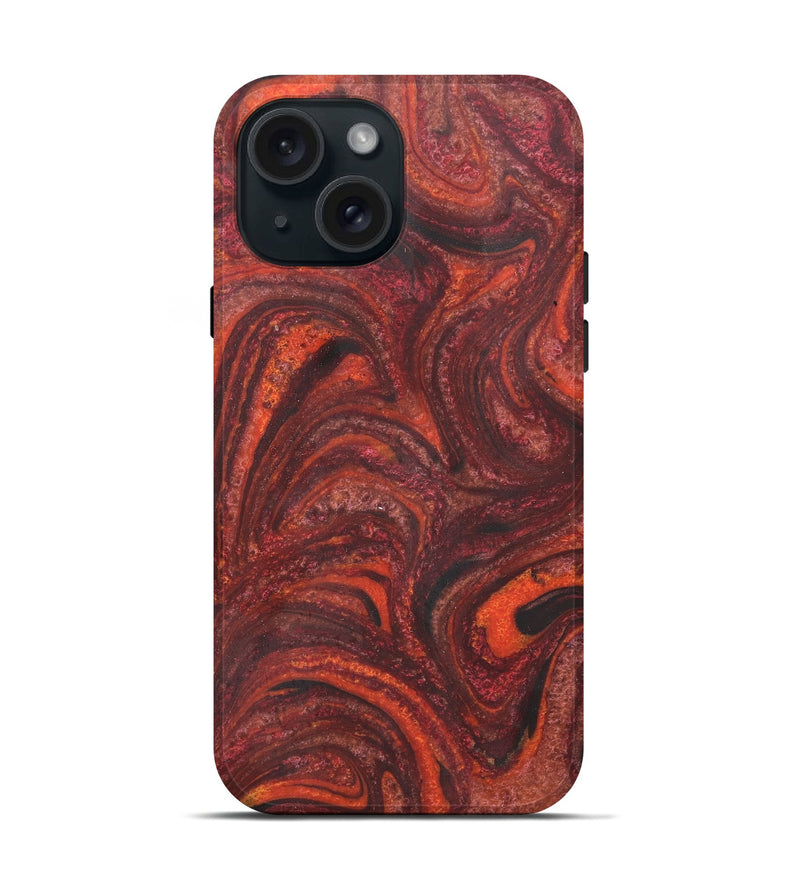 iPhone 15 ResinArt Live Edge Phone Case - Tamra (Red, 731219)