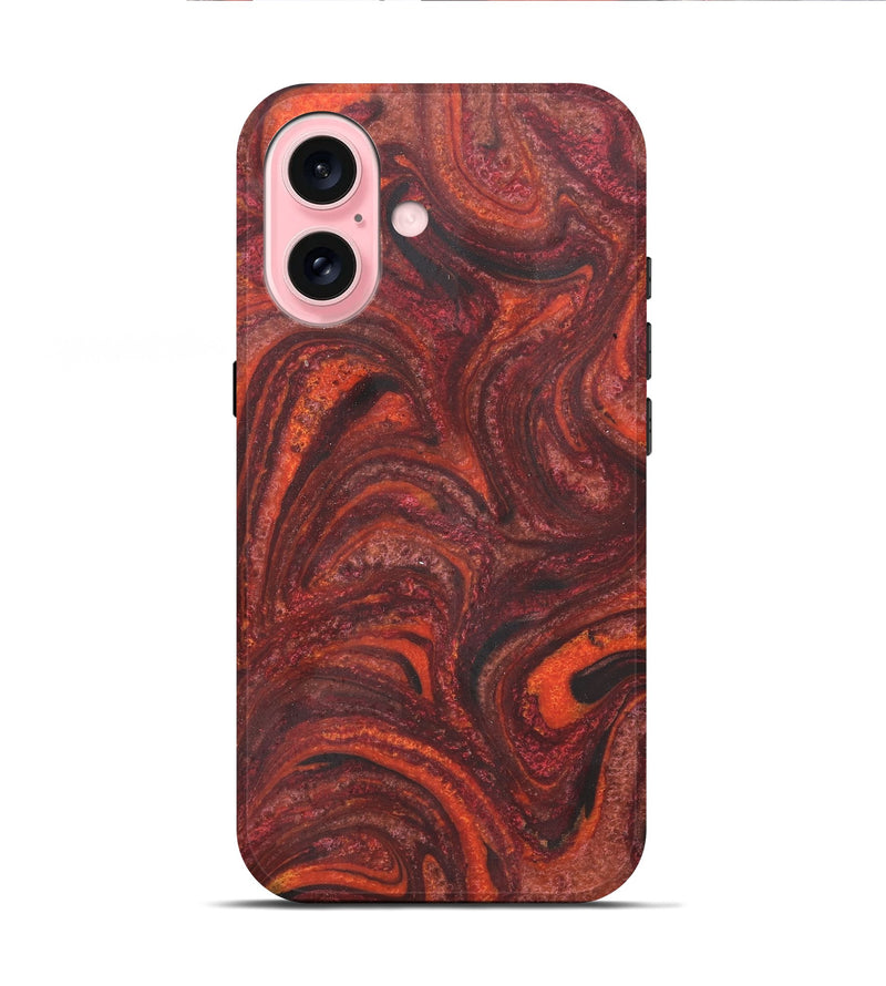 iPhone 16 ResinArt Live Edge Phone Case - Tamra (Red, 731219)