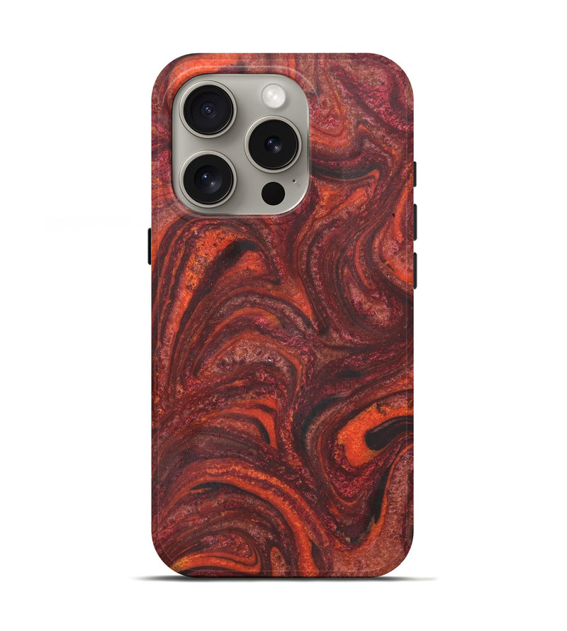 iPhone 16 Pro ResinArt Live Edge Phone Case - Tamra (Red, 731219)