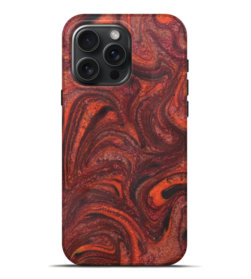 iPhone 16 Pro Max ResinArt Live Edge Phone Case - Tamra (Red, 731219)