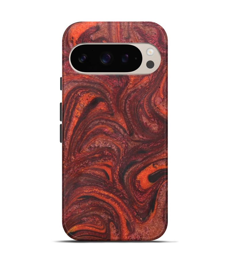 Pixel 9 ResinArt Live Edge Phone Case - Tamra (Red, 731219)