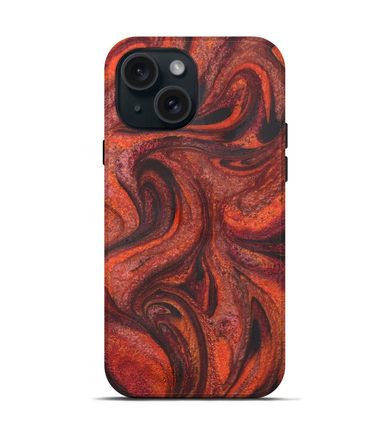 iPhone 15 ResinArt Live Edge Phone Case - Ezekiel (Red, 731221)