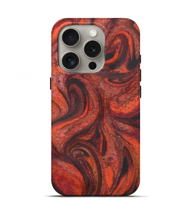 iPhone 16 Pro ResinArt Live Edge Phone Case - Ezekiel (Red, 731221)