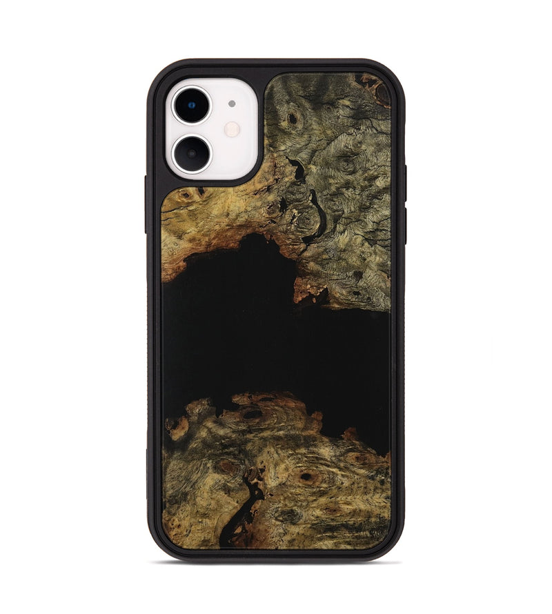 iPhone 11 Wood Phone Case - Murial (Pure Black, 731246)