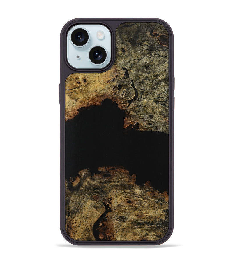 iPhone 15 Plus Wood Phone Case - Murial (Pure Black, 731246)