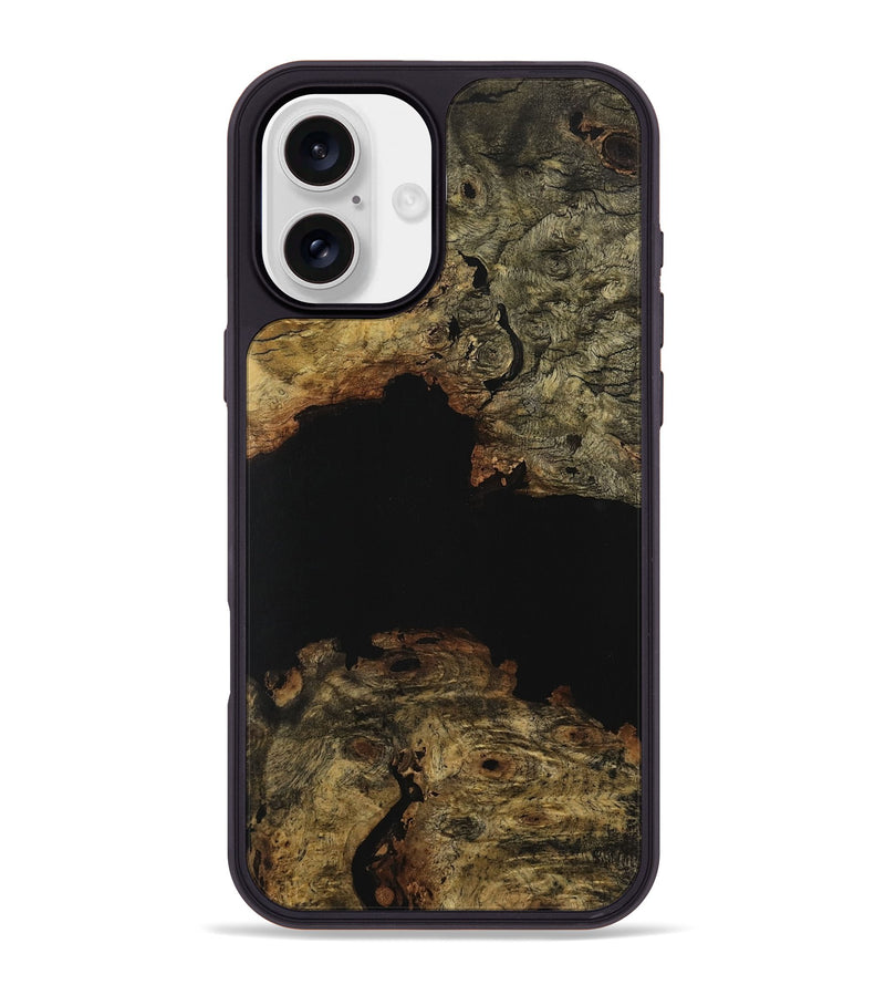 iPhone 16 Plus Wood Phone Case - Murial (Pure Black, 731246)