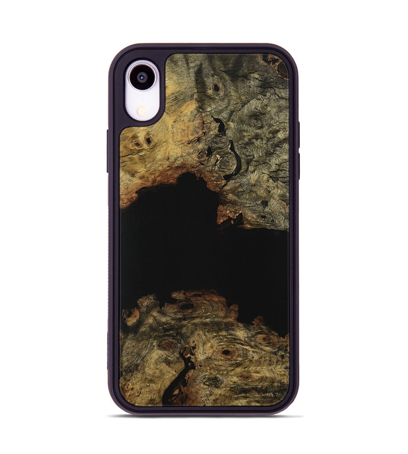 iPhone Xr Wood Phone Case - Murial (Pure Black, 731246)