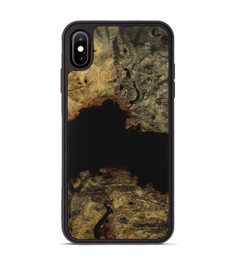 iPhone Xs Max Wood Phone Case - Murial (Pure Black, 731246)