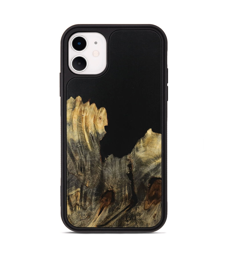 iPhone 11 Wood Phone Case - Tera (Pure Black, 731248)