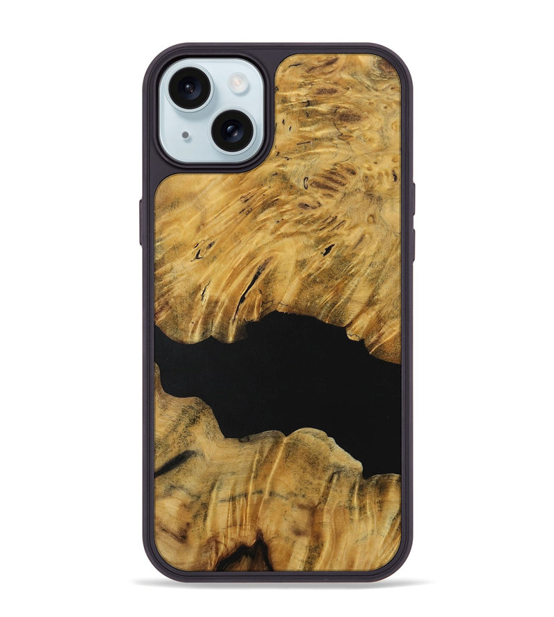 iPhone 15 Plus Wood Phone Case - Lenna (Pure Black, 731250)